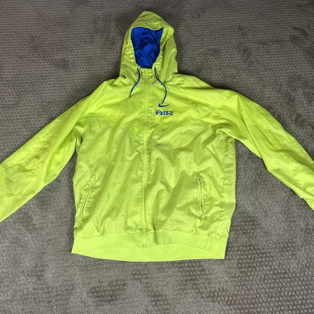 Nike Jacket Mens XL Catching Air Windrunner Jacket Neon Green CW4708-389